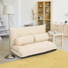 Lauko baldų komplektas Koduva Sulankstomas grindų sofa-lova su 2 juosmens pagalvėmis, smėlio