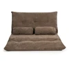 Lauko baldų komplektas Koduva Sulankstomas grindų sofa-lova su 2 juosmens pagalvėmis, kavos