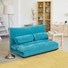 Lauko baldų komplektas Koduva Sulankstomas grindų sofa-lova su 2 juosmens pagalvėmis, mėlyna