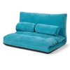 Lauko baldų komplektas Koduva Sulankstomas grindų sofa-lova su 2 juosmens pagalvėmis, mėlyna