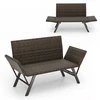 Lauko baldų komplektas Koduva Sulankstomas 2 vietų lauko sofa, pilka