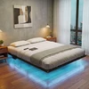 Lova Koduva Lovos rėmas 160 x 200 cm, plieno, su LED apšvietimu, USB-C jungtimi ir kištukinių lizdų bloku, juodas