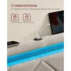 Lova Koduva Lovos rėmas su LED apšvietimu, stalčiais ir galvūgaliu, 210,2 x 149 x 88,2/94,7 cm