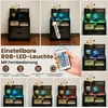 Promotion 2 LED naktinių staliukų rinkinys su įkrovimo stotele, 2 stalčiai, juodas