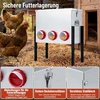 Promotion Automatinė lesyklėlė paukščiams, 26 l, reguliuojamas aukštis, sidabrinė, 43 x 20 x 44-56 cm