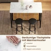 Promotion Baro stalo komplektas su 2 taburetėmis ir lentyna, 3 dalių, balta / ruda / juoda, 119,38 x 59,69 x 83,82 cm