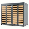 Promotion Dviejų šiukšlių konteinerių spinta su sodinimo stogu, cinkuotas metalas, juoda