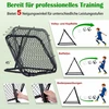 Promotion Futbolo atmušimo tinklas, juodas, metalas ir poliesteris, 85 x 80 x 79 cm