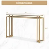 Promotion Konsolinis stalas prieškambariui, baltas ir auksinis, MDF ir metalas, 119,4 x 30,5 x 80 cm