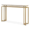 Promotion Konsolinis stalas prieškambariui, baltas ir auksinis, MDF ir metalas, 119,4 x 30,5 x 80 cm