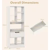 Promotion Laisvai pastatoma knygų lentyna su stalčiumi ir 7 atviromis nišomis, balta, 50 x 24 x 130 cm