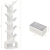 Promotion Laisvai pastatoma knygų lentyna su stalčiumi, 10 lentynų, balta, 38,1 x 21,6 x 149,9 cm