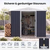 Promotion Lauko sandėliukas su dvigubomis stumdomomis durimis ir malkų skyriumi, pilkas, 244 x 195 x 180 cm