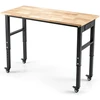 Promotion Mobilus reguliuojamo aukščio darbastalis su ratukais ir lizdais, 116 x 50 x 61,5-96,5 cm