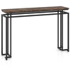 Promotion Siauras konsolinis stalas, rudas, metalo rėmas, 120 x 30 x 80,5 cm