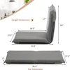 Promotion Sulankstoma grindų kėdė, reguliuojama 6 padėtimis, pilka, 100 x 46 x 8 cm