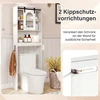 Promotion Tualeto lentyna su spintele, balta, MDF, 60 x 20 x 170 cm