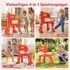 Promotion Vaikų veiklos centras su krepšinio lanku ir futbolo vartais, raudonas, 56 x 39 x 62-70 cm