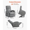 Sofa Koduva VEVOR elektrinė pakeliama recliner kėdė SX-81742, šviesiai pilka