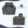Sofa Promotion Porolono fotelis su nuimamu užvalkalu ir pagalve, pilkas, 90 x 80 x 80 cm