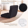 Sofa Promotion Sulankstoma grindų kėdė su reguliuojamu atlošu ir atlošimo funkcija, juoda, 61 x 54 x 56 cm