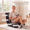 Sofa Promotion Sulankstoma grindų kėdė su reguliuojamu atlošu ir atlošimo funkcija, juoda, 61 x 54 x 56 cm