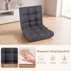 Sofa Promotion Sulankstoma grindų kėdė su reguliuojamu atlošu, pilka, 61 x 54 x 56 cm