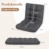 Sofa Promotion Sulankstoma grindų kėdė su reguliuojamu atlošu, pilka, 61 x 54 x 56 cm