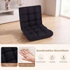 Sofa Promotion Sulankstoma grindų kėdė su reguliuojamu atlošu ir atlošimo funkcija, juoda, 61 x 54 x 56 cm