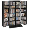 TV staliukas Koduva DVD ir CD spintelė VEVOR KLDS-08, 6 aukštų, juoda, 61 x 37 x 127 cm