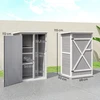 TV staliukas Koduva Gartenschranka sodo spintelė, juoda/pilka/balta, 75 x 56 x 115 cm