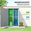 TV staliukas Koduva Gartenschranka sodo spintelė, juoda/pilka/balta, 75 x 56 x 115 cm