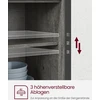 TV staliukas Songmics Indauja su 2 stumdomomis durimis, 33 x 100 x 80 cm, akmens pilka, juoda