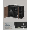 TV staliukas Koduva Indauja su apšvietimu, 39 x 100 x 71 cm, medžio drožlių plokštė, MDF ir stiklas
