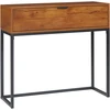 TV staliukas Koduva Prieškambario konsolinis staliukas industrinio stiliaus, rudas + juodas, 80 x 30 x 76 cm, 1 stalčius