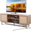 TV staliukas VEVOR Rataninė TV spintelė, 168 x 40 x 64 cm, ąžuolo spalva