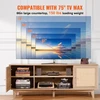 TV staliukas VEVOR Rataninė TV spintelė, 168 x 40 x 64 cm, ąžuolo spalva