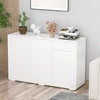 TV staliukas Koduva Sideboard spintelė, 2 stalčiai, push-click, balta, 117 x 36 x 74 cm
