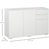 TV staliukas Koduva Sideboard spintelė, 2 stalčiai, push-click, balta, 117 x 36 x 74 cm