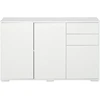 TV staliukas Koduva Sideboard spintelė, 2 stalčiai, push-click, balta, 117 x 36 x 74 cm