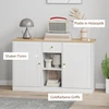 TV staliukas Koduva Sideboard su stalčiumi, spintelėmis ir lentynomis, balta, 120 x 35 x 75,2 cm
