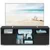 TV staliukas Koduva TV spintelė iki 70 colių televizoriui su LED apšvietimu, juoda, 160 x 40 x 60 cm