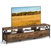 TV staliukas Koduva TV spintelė iki 80 colių televizoriui, 3 stalčiai, 3 atviros lentynos, 178 x 40 x 50 cm