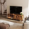TV staliukas Koduva TV spintelė su 2 durelėmis, reguliuojamomis lentynomis, 140 x 40 x 50 cm