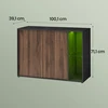 TV staliukas Koduva TV spintelė su apšvietimu ir stikline lentyna, juoda, 39,1 x 100,1 x 71,1 cm