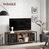 TV staliukas Songmics TV spintelė su atviromis lentynomis, 120 x 40 x 50 cm, medžio drožlių plokštė ir plienas, ruda-juoda