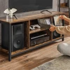 TV staliukas Songmics TV spintelė su atviromis lentynomis, 120 x 40 x 50 cm, medžio drožlių plokštė ir plienas, ruda-juoda