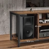 TV staliukas Songmics TV spintelė su atviromis lentynomis, 120 x 40 x 50 cm, medžio drožlių plokštė ir plienas, ruda-juoda