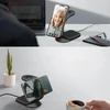 Telefono laikiklis su nuotolinio įkrovimo funkcija telefonui, laikrodžiui, ausinėms
