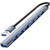 USB Šakotuvas 7 prievadų, pilkas, 3.0 USB